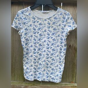 GAP Kids Blue and White Floral Tee